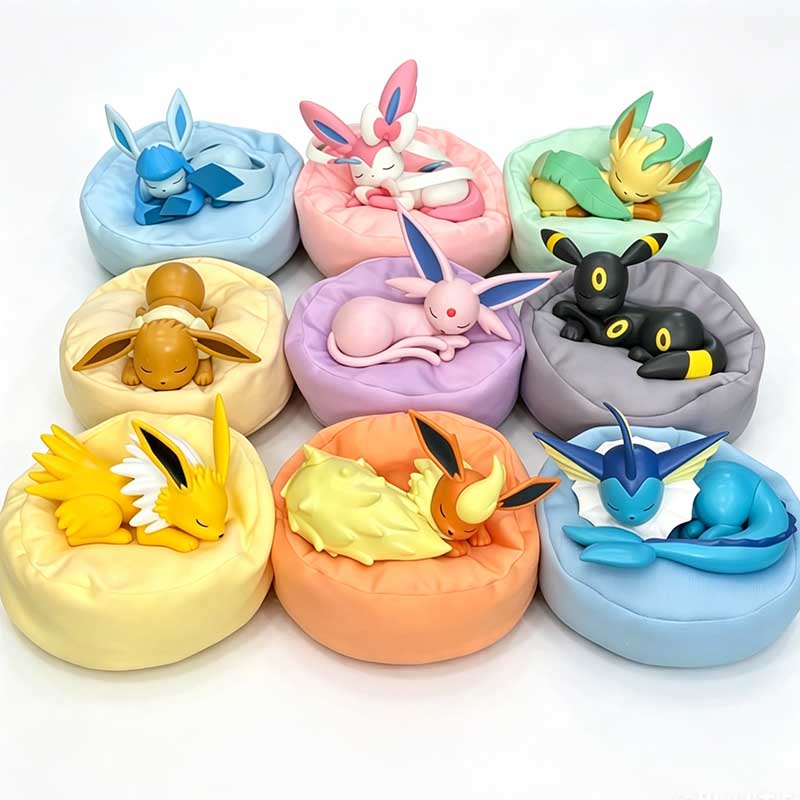 Model Kit Eevee - 9 stks Anime Pokémon Eevee Figuur