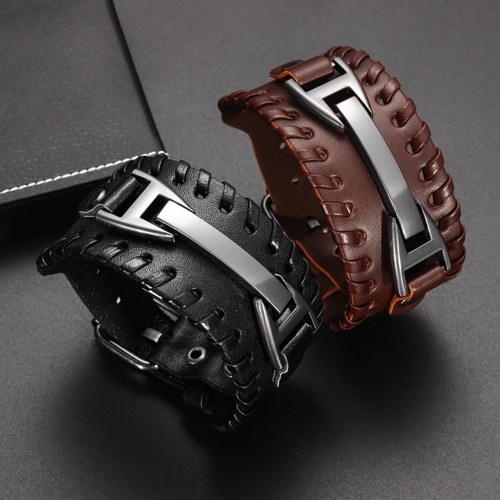 Model Kit Quick - Mode-punk lederen armband voor mannen en