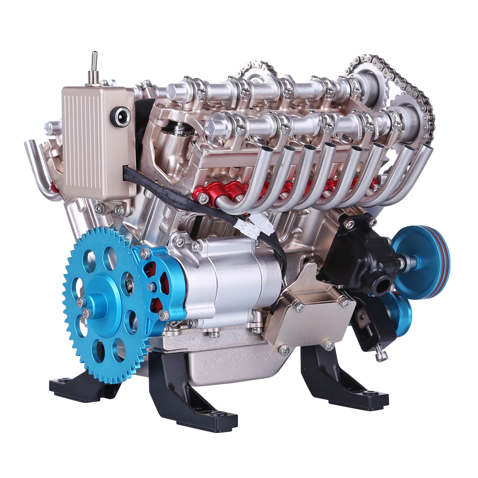 Model Kit Engine V8 - 500+ stuks DIY V8 motormodel metalen