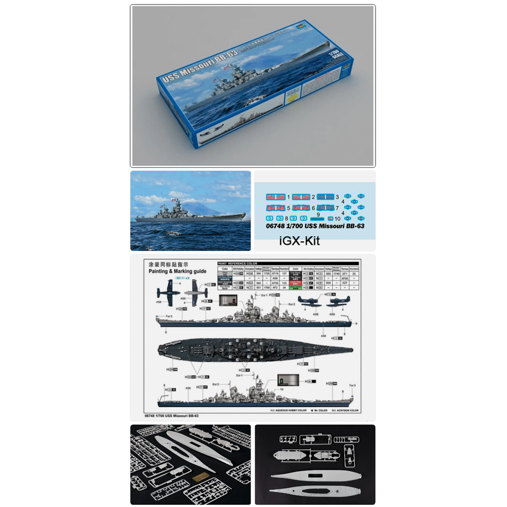 Trumpeter 06748 1/700 Schaal U - Model Kit Uss Missouri recensie en prijs