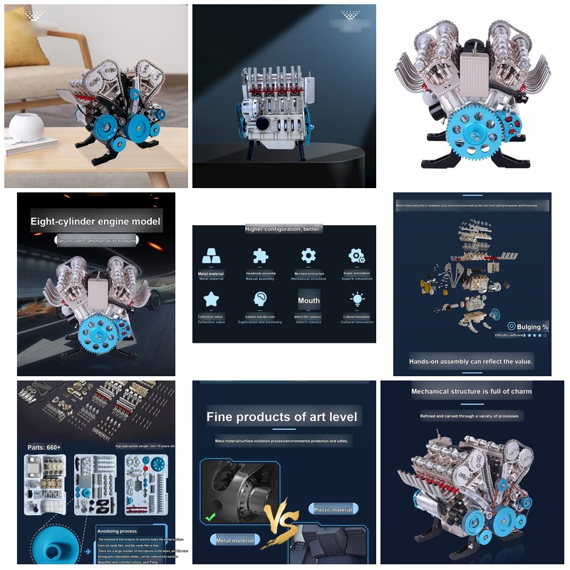 DIY 3D Mechanische V8 Motor Me - Model Kit Engine V8 recensie en prijs